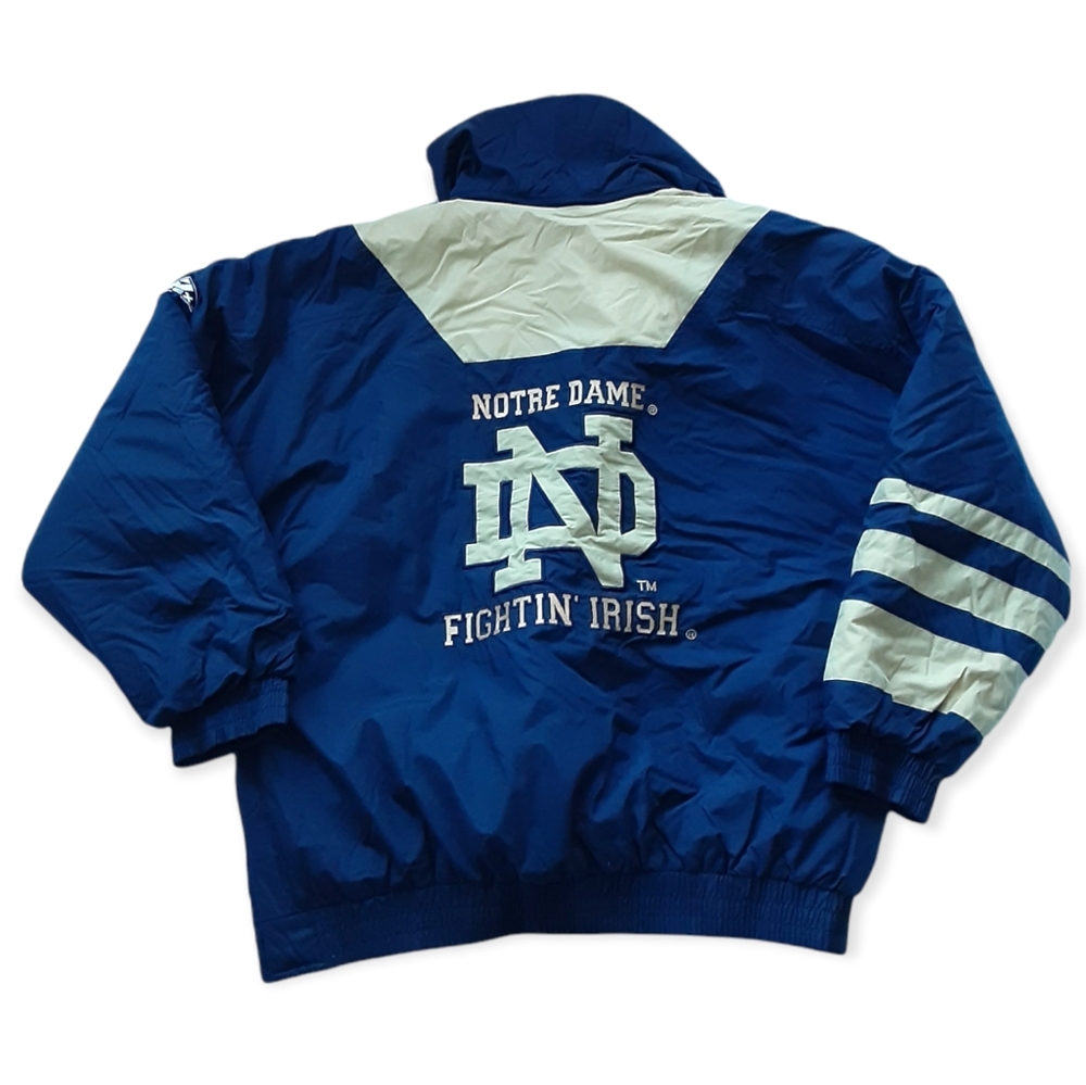 VINTAGE 90s NOTRE DAME JACKET by APEX 1 - Picture 2 of 7